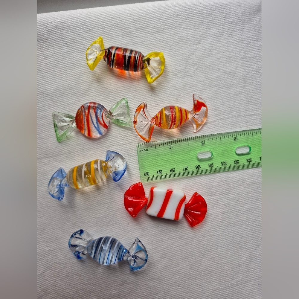 Murano Glass Candy Set - Vintage Blown Glass